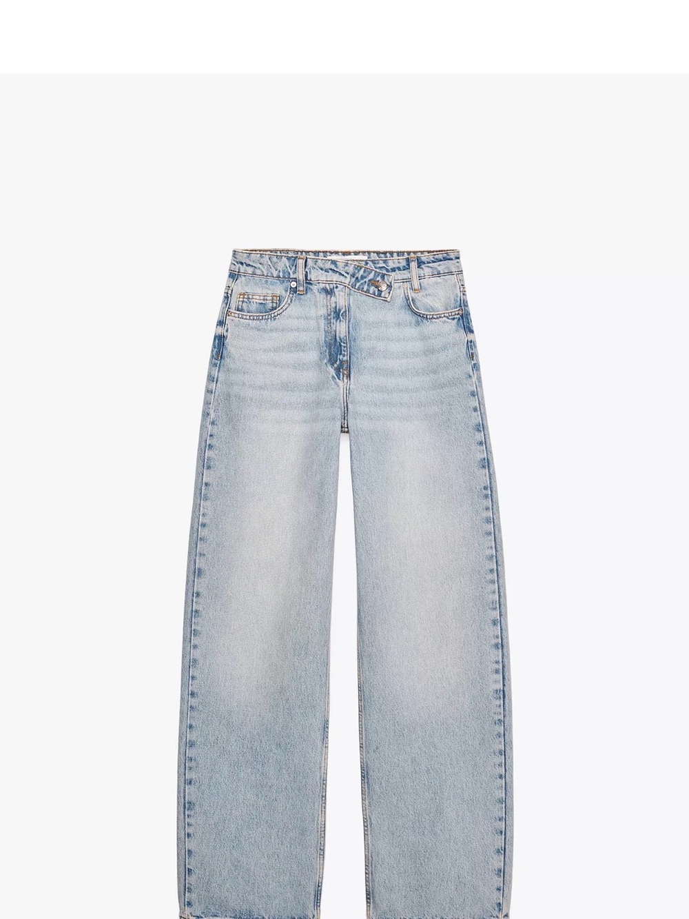 Zara Light Wash Wide Leg Jeans